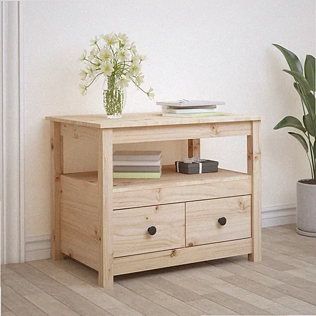 Couchtisch 71x49x55cm Massivholz Kiefer Beistelltisch mehrere Auswahl vidaXL
