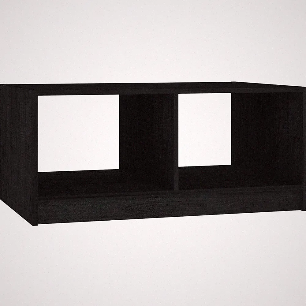 Couchtisch 75x50cm schwarz Ablage Stauraum modernes Wohnzimmer praktisch