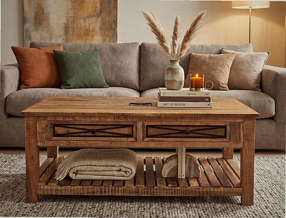 Couchtisch 80x140cm Massivholz Akazie massiv lackiert NEU OVP!!!