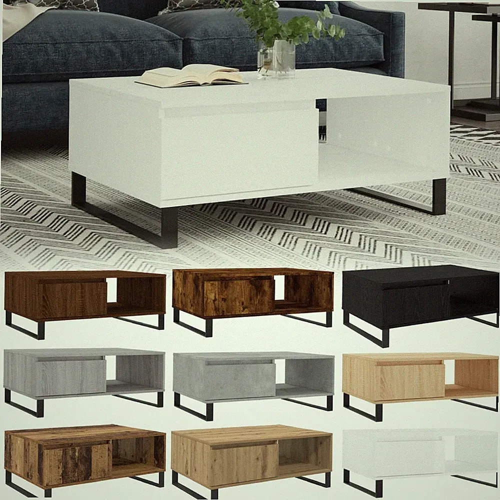 Couchtisch 90x60x35 cm Holzwerkstoff Kaffeetisch Tisch Beistelltisch Sofatisch