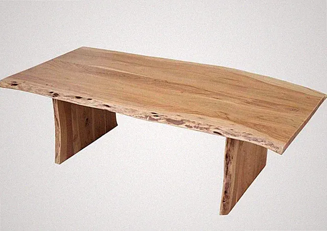 Couchtisch Akazienholz Baumkantentisch Beistelltisch Akazie Massivholz 150x70
