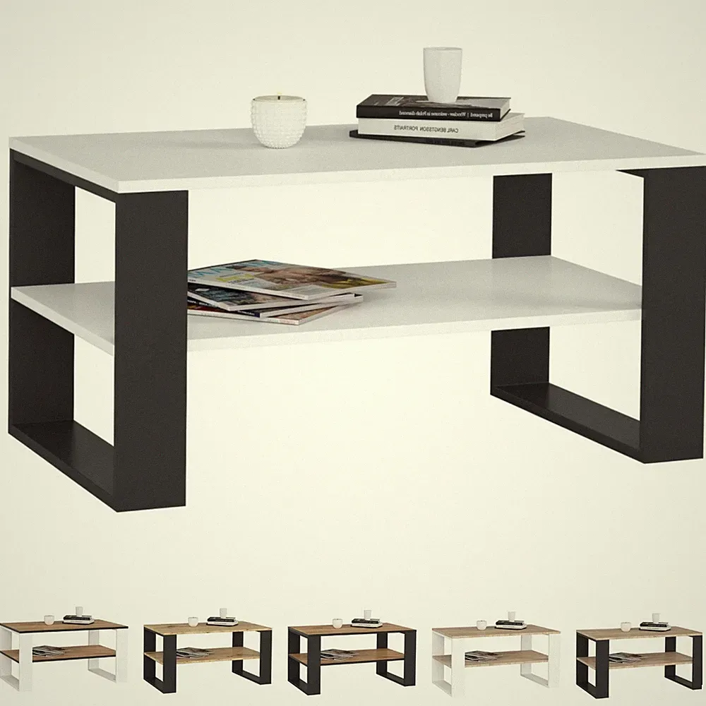 Couchtisch ALEX 92 cm mit Fußrahmen B92xH53xT45 cm