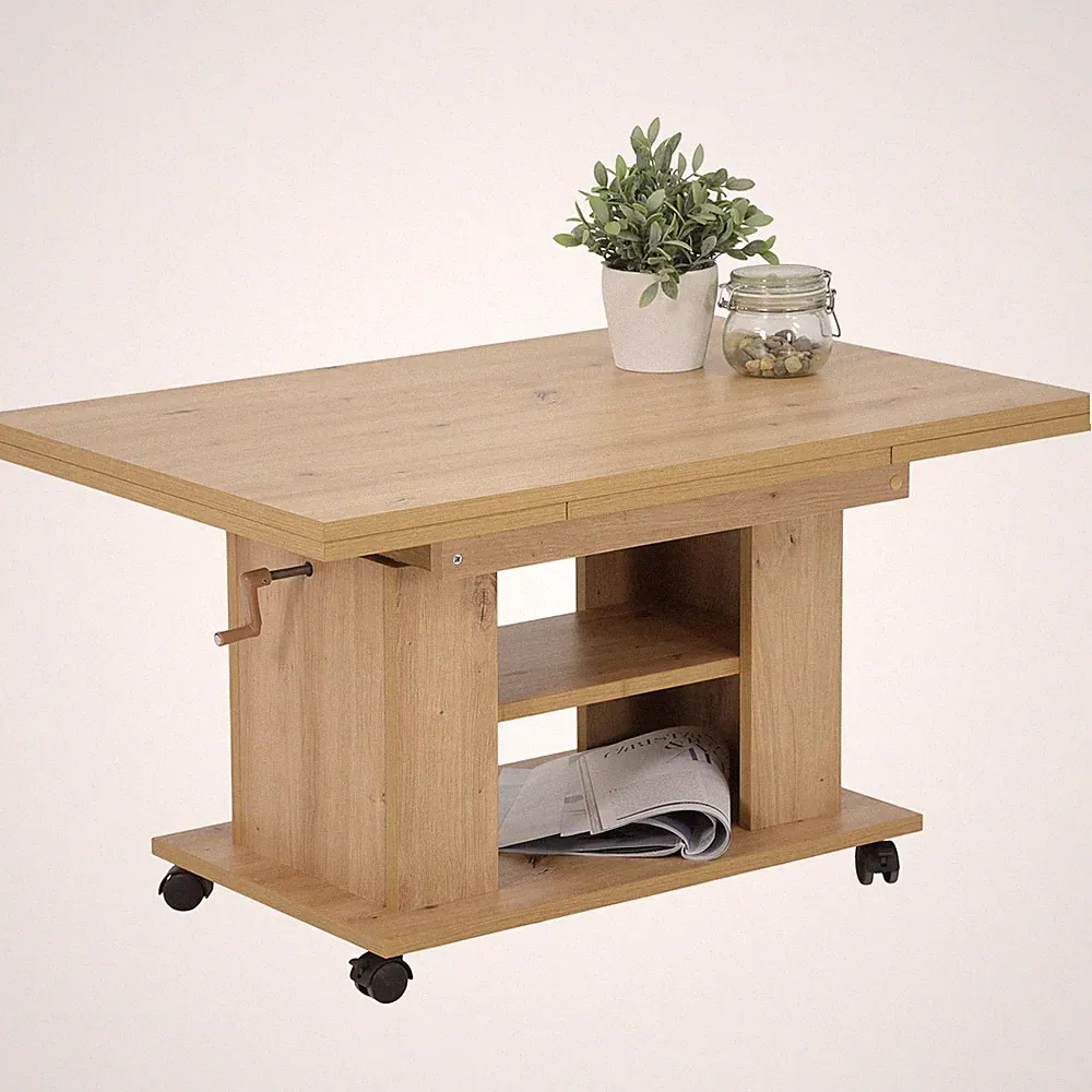 Couchtisch - Artisan Eiche - ausziehbar - höhenverstellbar Sofatisch