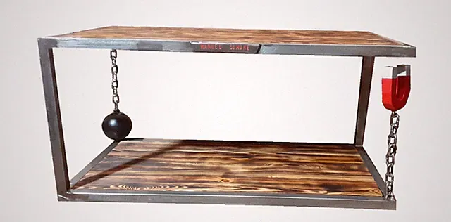 Couchtisch, Beistelltisch, Coffetable,Stahl, Holz, industrial, 85cmx45cmx40cm