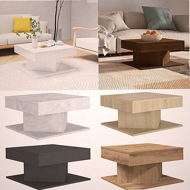 Couchtisch Beistelltisch Kaffeetisch Sofatisch Wohnzimmertisch 57x57x30 cm