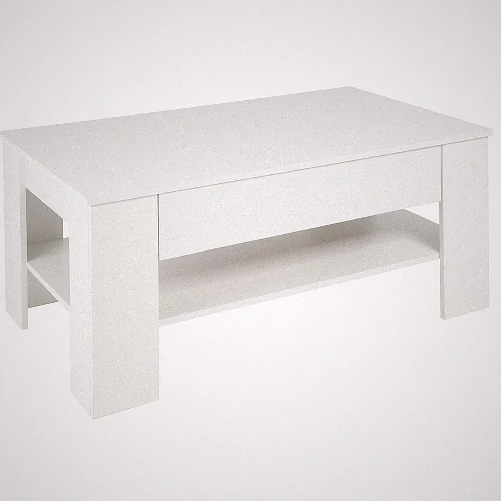 Couchtisch Beistelltisch Kaffeetisch Wohnzimmertisch Sofatisch Weiß 110x65x48 cm