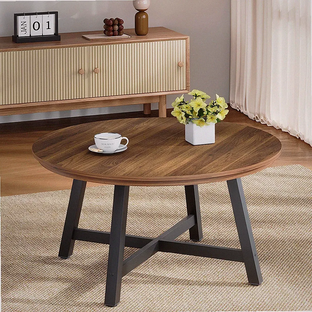 Couchtisch Beistelltisch Sofatisch Ø91cm Tisch Wohnzimmertisch rund Kaffeetisch