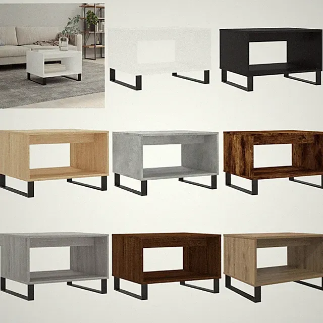 Couchtisch Beistelltisch Sofatisch Wohnzimmertisch Tisch Holzwerkstoff Eisenbein