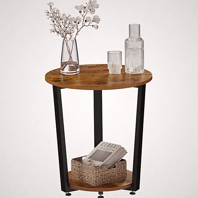 Couchtisch Beistelltisch Wohnzimmertisch Sofatisch Nachttisch rund BTS13shm