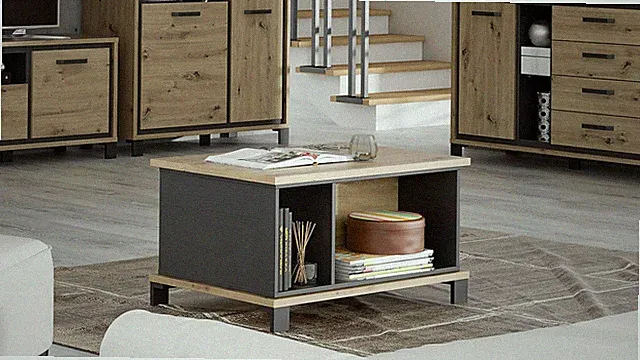 Couchtisch Beistelltisch Wohnzimmertisch Trondheim in Artisan Eiche 80x55 cm