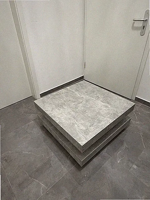 Couchtisch Betonoptik Wohnzimmer Sofatisch - drehbar