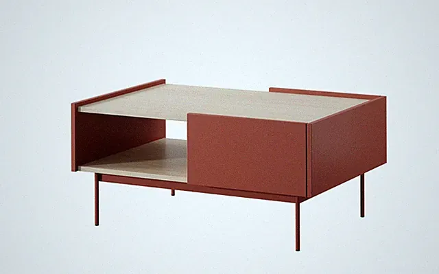 Couchtisch COLOR L-97 Kaffetisch mit 2 Schubladen Sofatisch 97x55x65 cm