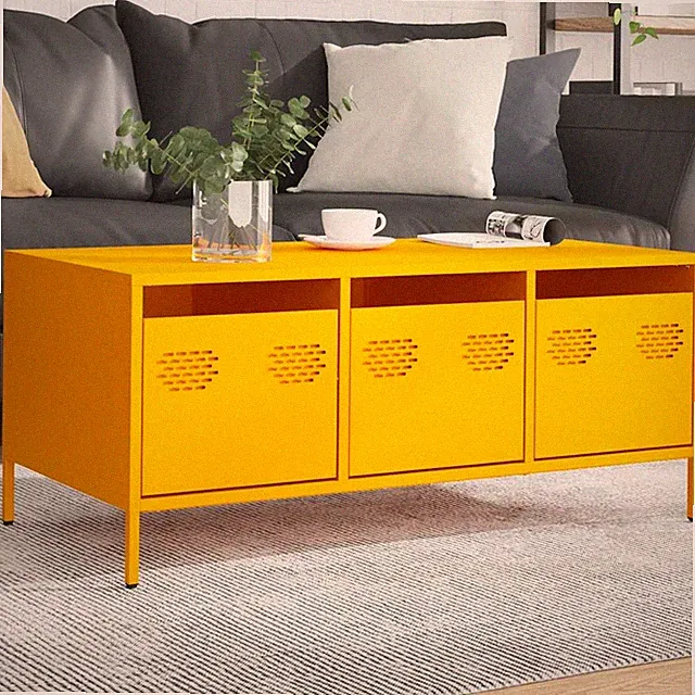 Couchtisch Couchtisch Wohnzimmertisch Tisch 101,5x50x43,5 cm Kaltgewalzter Stahl