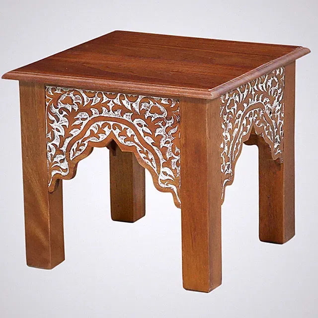 Couchtisch Deko Wohnaccessoire Mangoholz 49cm Orientalisch Handarbeit Wohnzimmer