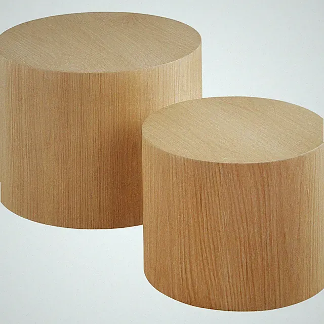 Couchtisch Eichefurnier rund Kaffeetisch Coffeetable Möbelstück Wohnzimmertisch