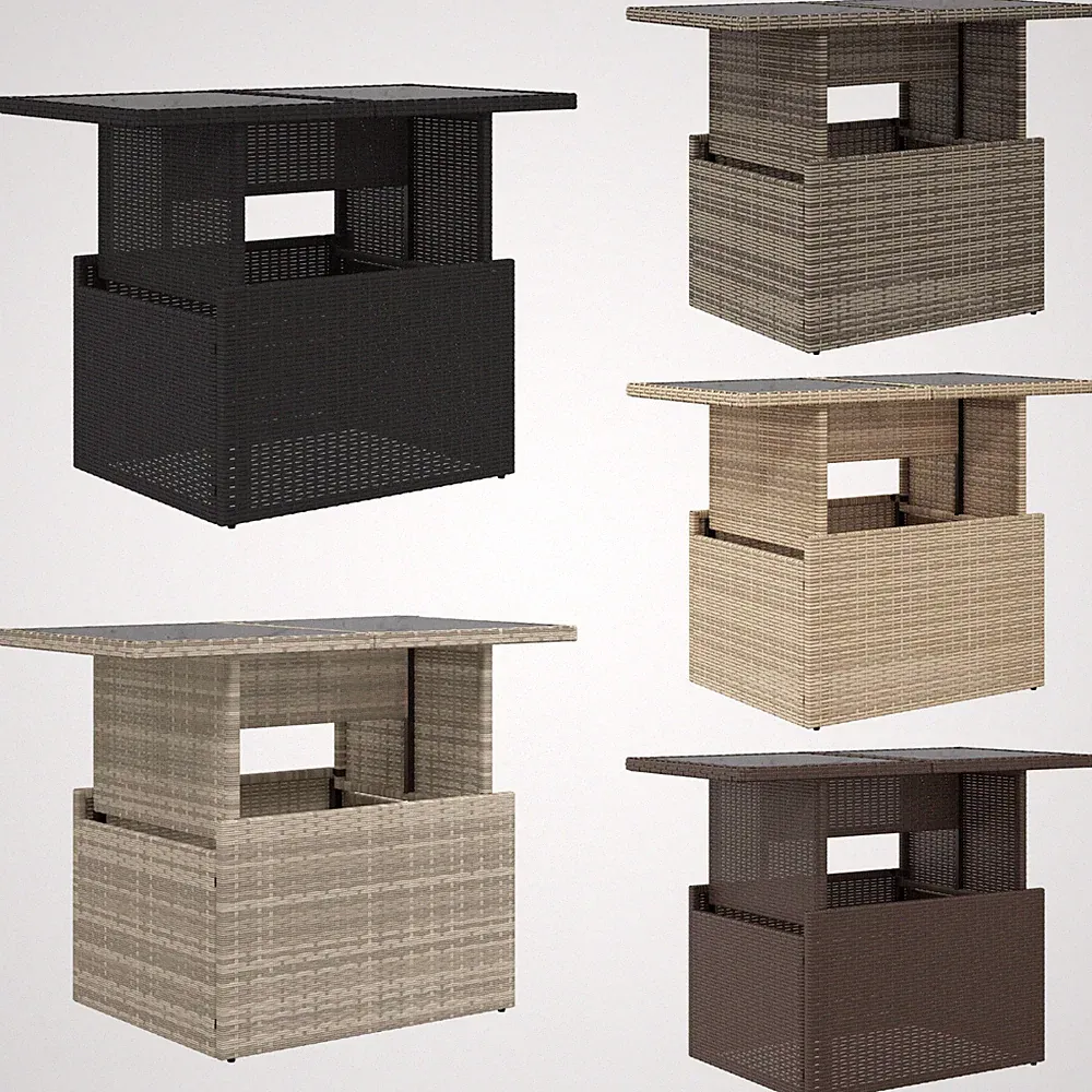 Polyrattan Beistelltisch Rattan Tisch Gartentisch Balkontisch Loungetisch Möbel