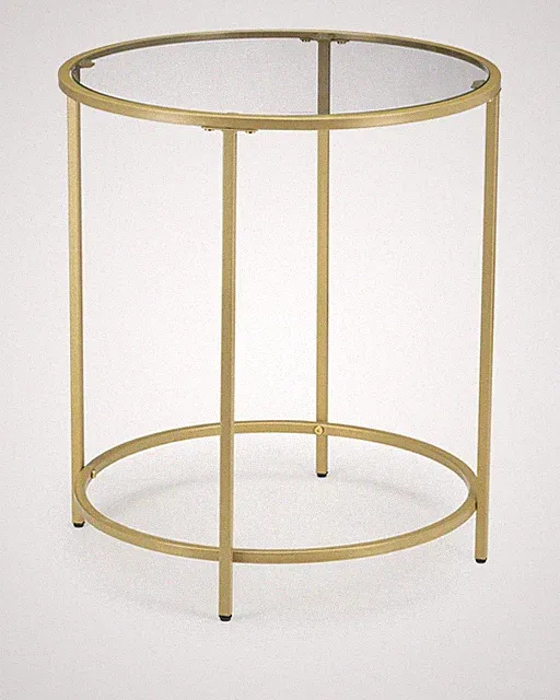Couchtisch Glamour gold Wohnzimmertisch Couchtisch Betttisch rund 50x55 cm Deko