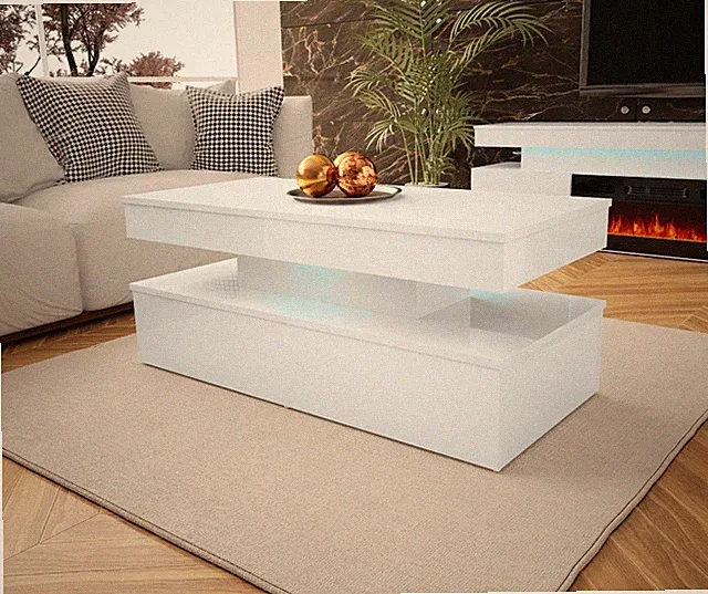 Couchtisch Glossa 01 Sofatisch Kaffeetisch mit Beleuchtung Modern Kollektion M24