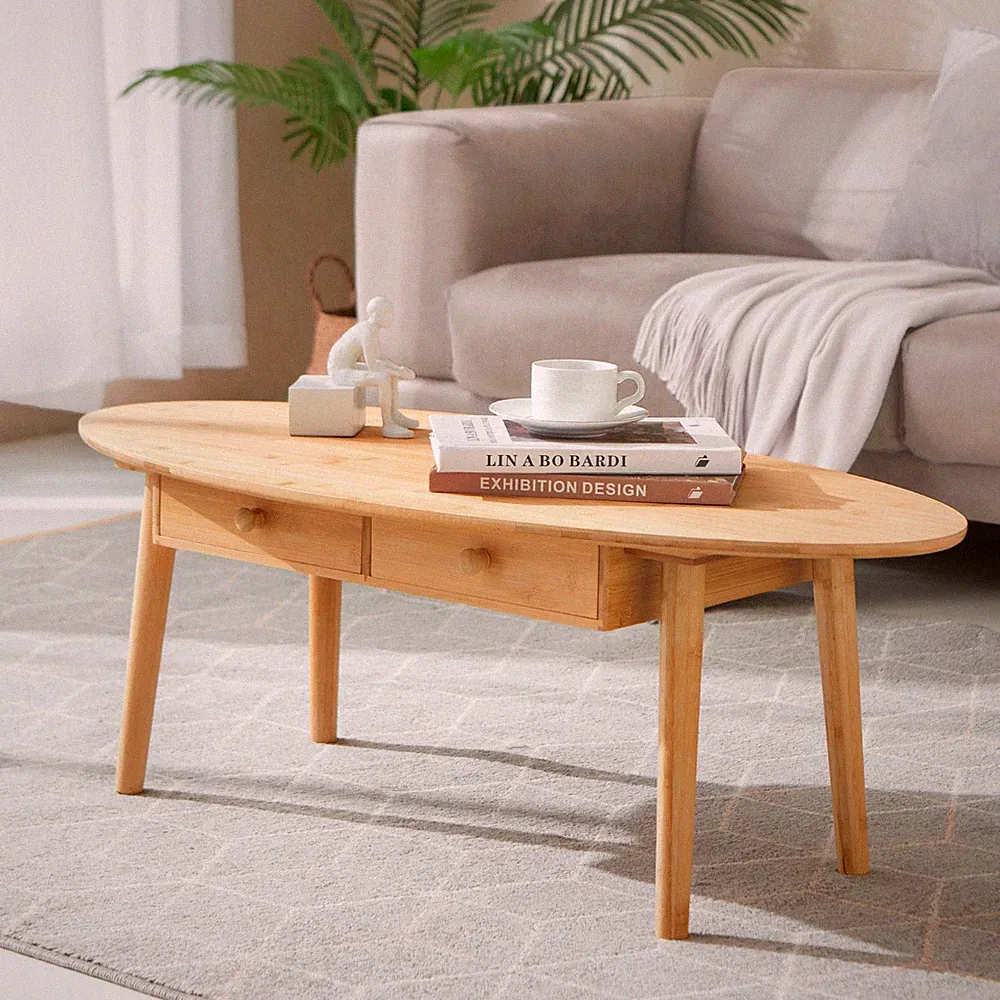 Couchtisch Harboøre Bambus Natur [en.casa]