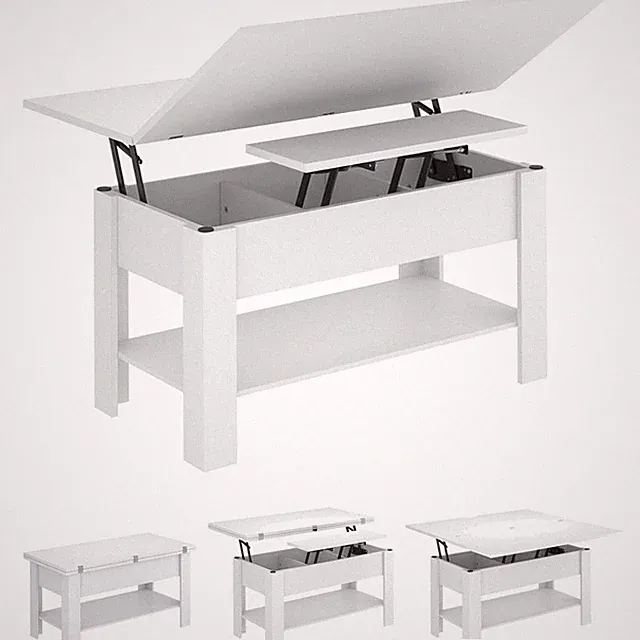Couchtisch höhenverstellbar multifunktional 3-in-1 Esstisch Beistelltisch