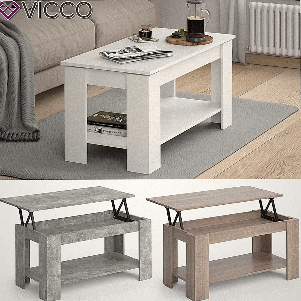 Couchtisch Höhenverstellbar Sofatisch Kaffetisch Wohnzimmer Tisch Lorenz Vicco