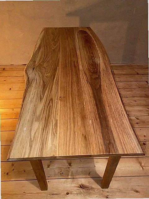 Couchtisch holz massiv eiche Unikat L/B/H: 120x45x50