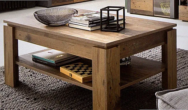 Couchtisch Holz Wohnzimmertisch Beistelltisch Kaffeetisch Sofatisch 110 cm