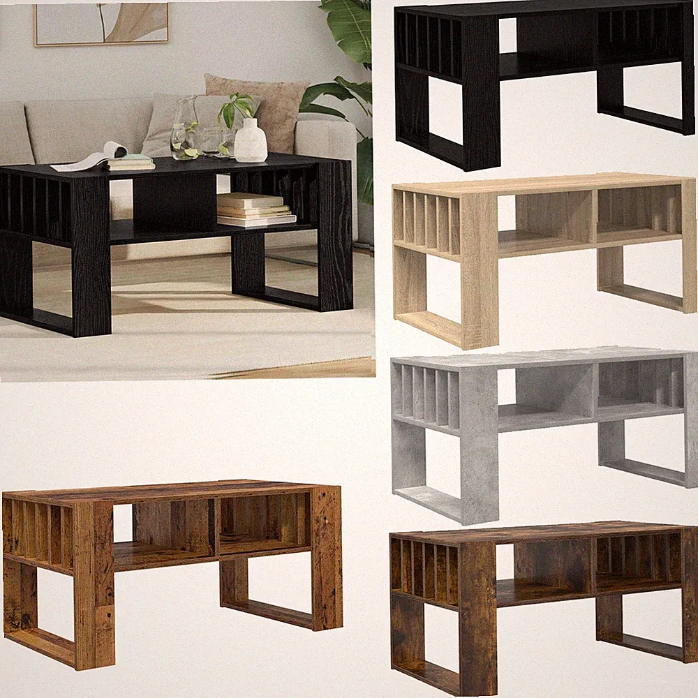 Couchtisch Holzwerkstoff Wohnzimmer Möbel Moderne Deko Niedriger Tisch vidaXL