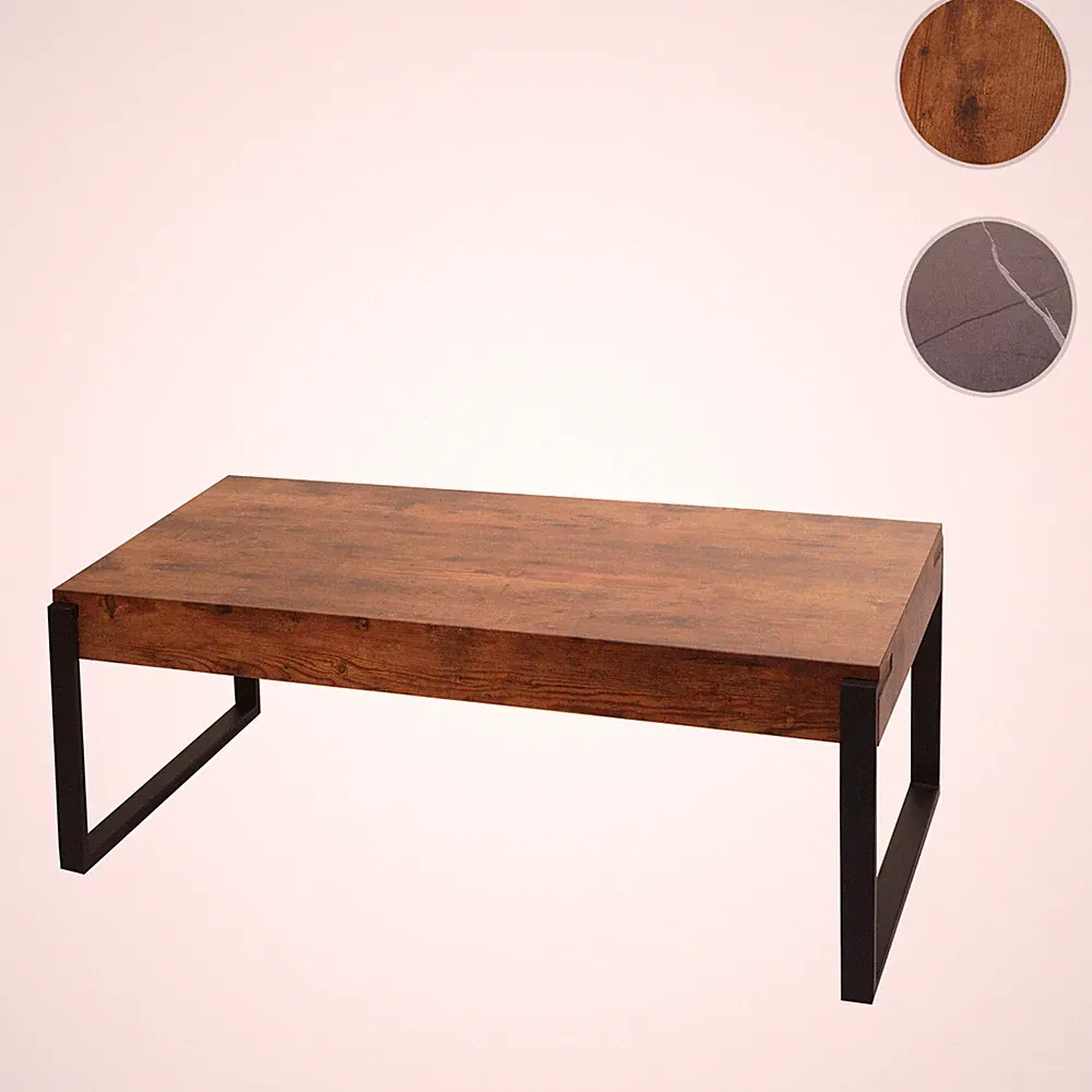 Couchtisch HWC-L53, Wohnzimmertisch Beistelltisch Sofatisch, Metall 43x110x64cm