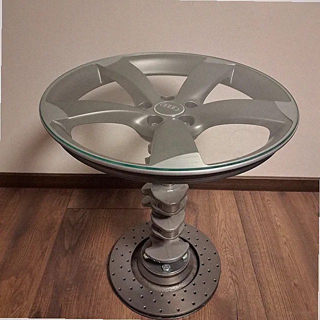 Couchtisch im Automotive-Industriestil, Audi-Rotor-Stil, 19 Zoll, 8K0601025AR
