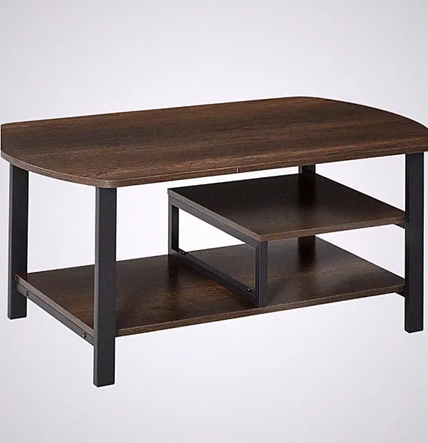 Couchtisch im Industrial Style mit mehreren Ablegeflächen