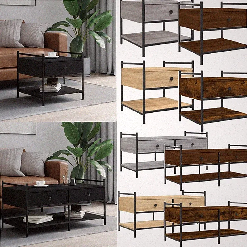 Couchtisch Kaffeetisch Beistelltisch Sofatisch Wohnzimmertisch mit Schublade