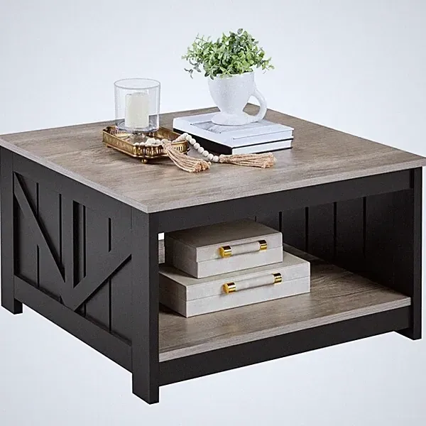 Couchtisch Kaffeetisch Quadratischer Sofatisch Moderner Wohnzimmertisch