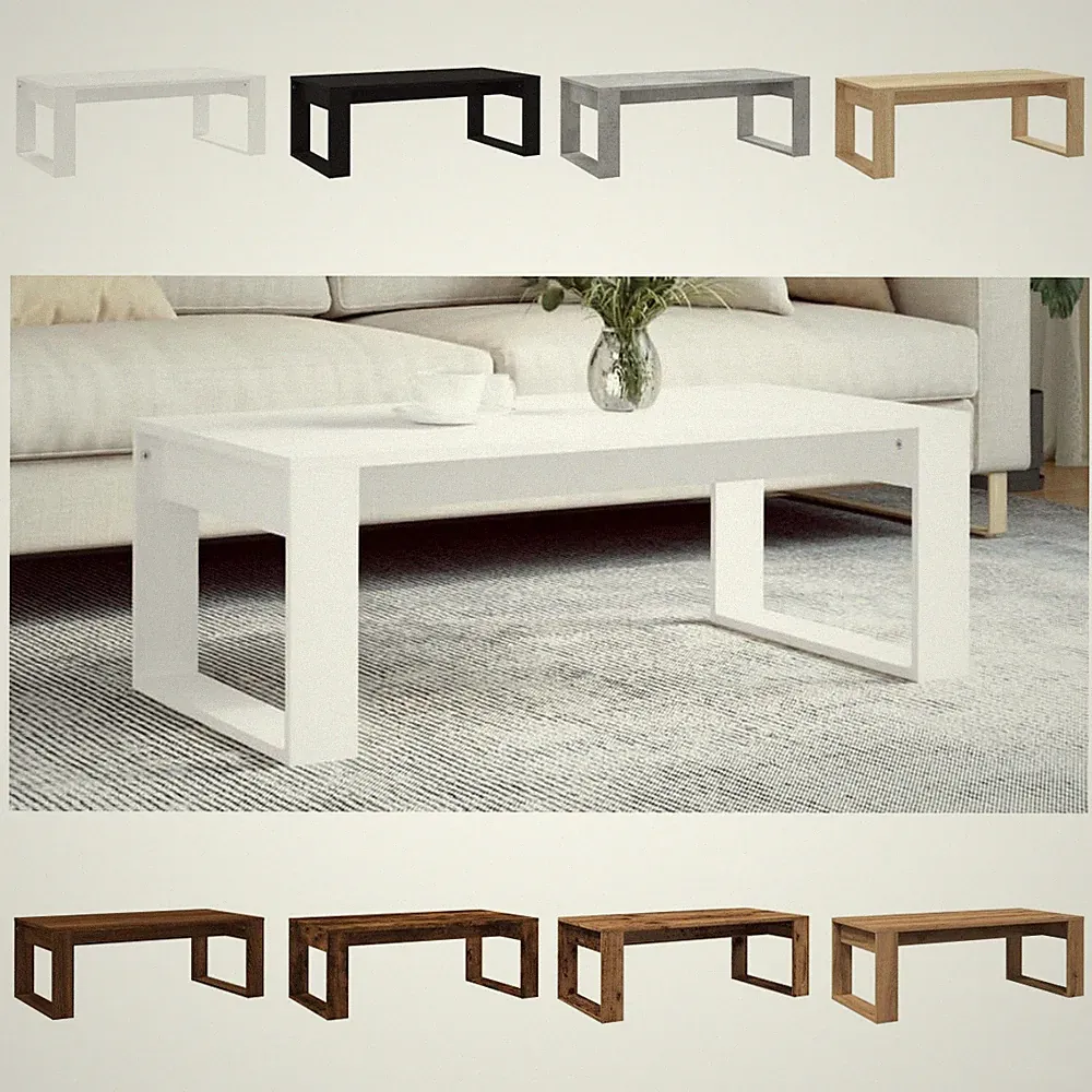 Couchtisch Kaffeetisch Sofatisch Holzwerkstoff 102x50x35cm Wohnzimmer Tish