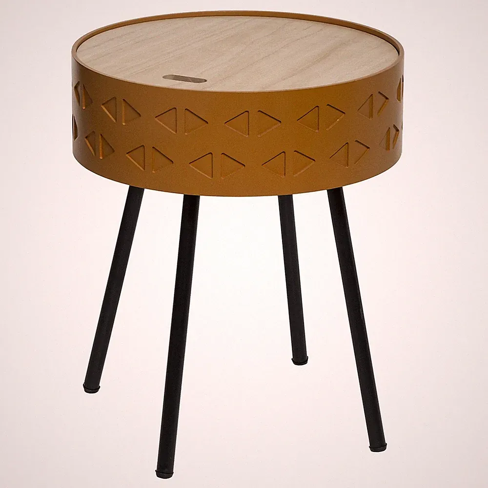 Couchtisch Kaffeetisch Wohnzimmertisch 38x38x45 cm gelb Wohnzimmer modern