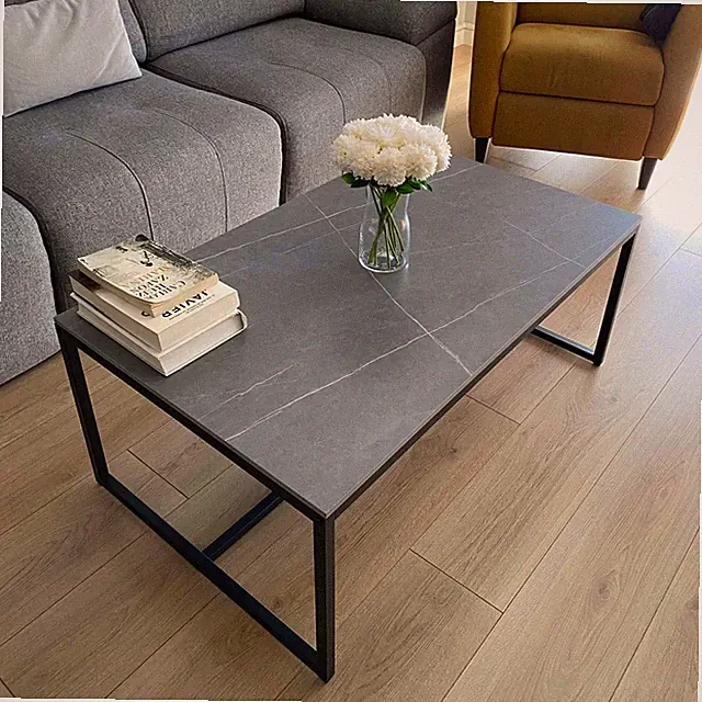 Couchtisch Keramik Sofatisch Marmor Optik 100x60x43cm Wohnzimmertisch couchtisch