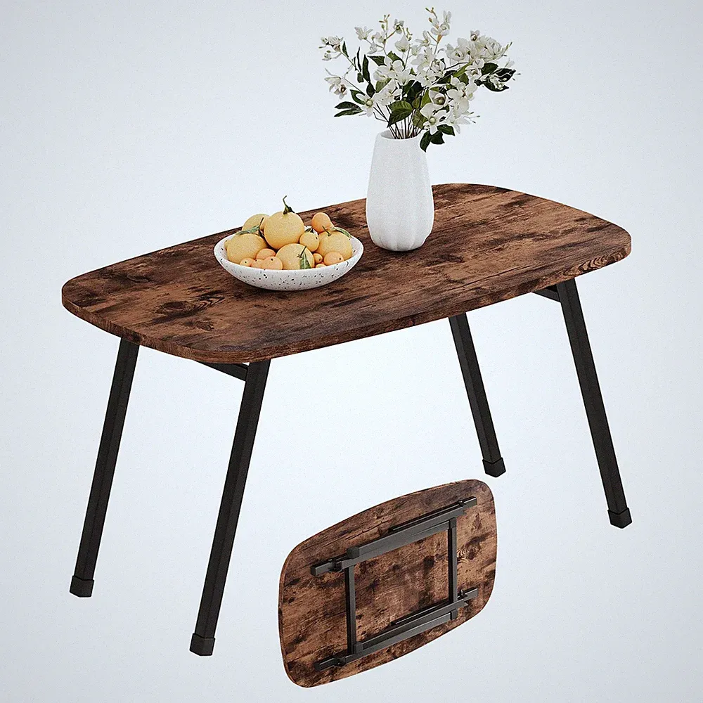 Couchtisch Klappbar,Sofa Tisch Coffee Table,vintagebraunBraun