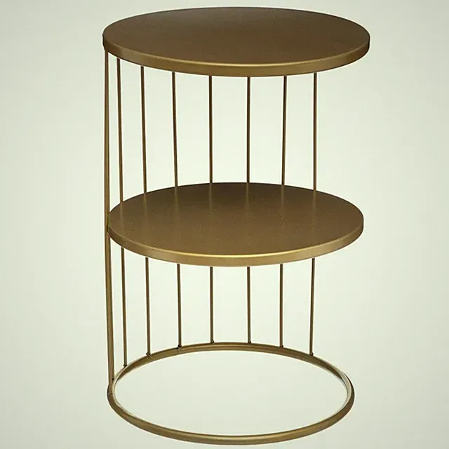 Couchtisch KOBU, 2 Ebenen, Ø 36 cm, grün - Atmosphera