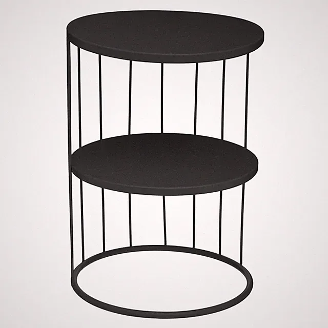 Couchtisch KOBU, 2 Ebenen, Ø 36 cm, grün - Atmosphera