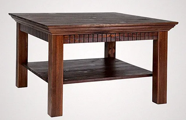 Couchtisch kolonialfarben 76x76 cm Tisch Landhausstil