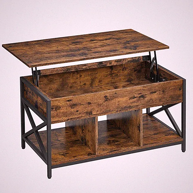 Couchtisch LCT202B01V1 mit Lift in rustikalem Braun