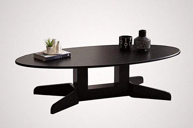 Couchtisch Luxus Design Holz Tisch Wohnzimmer Schwarz Stil Modernes