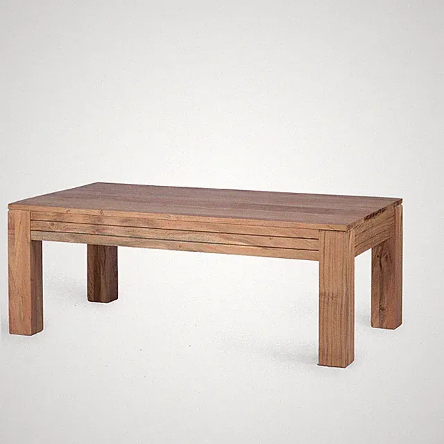 Couchtisch Massivholz Akazie Natur 110x60 massiver Wohnzimmer Tisch