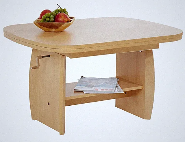 Couchtisch Michael | Buche | ausziehbar, höhenverstellbar | B/T/H 90x68x52cm