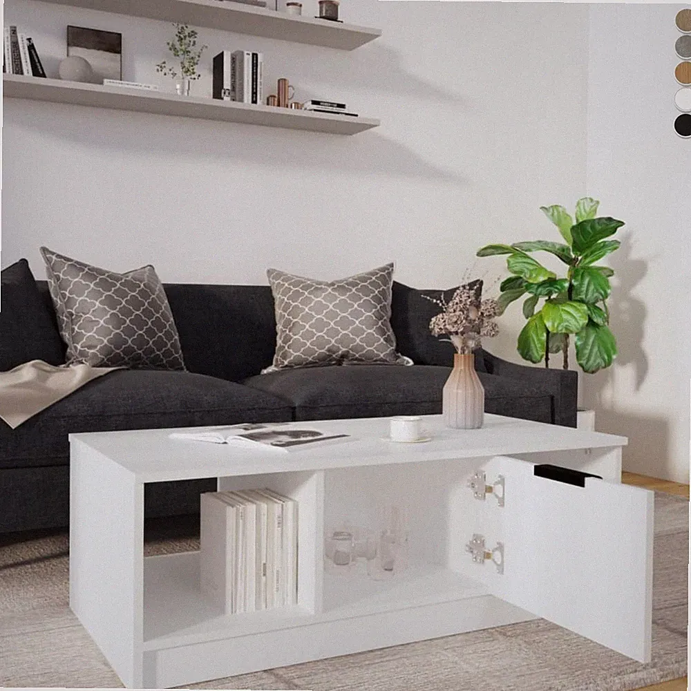 Couchtisch mit 3 Fächern Beistelltisch Wohnzimmertisch Kaffeetisch Sofa Teetisch