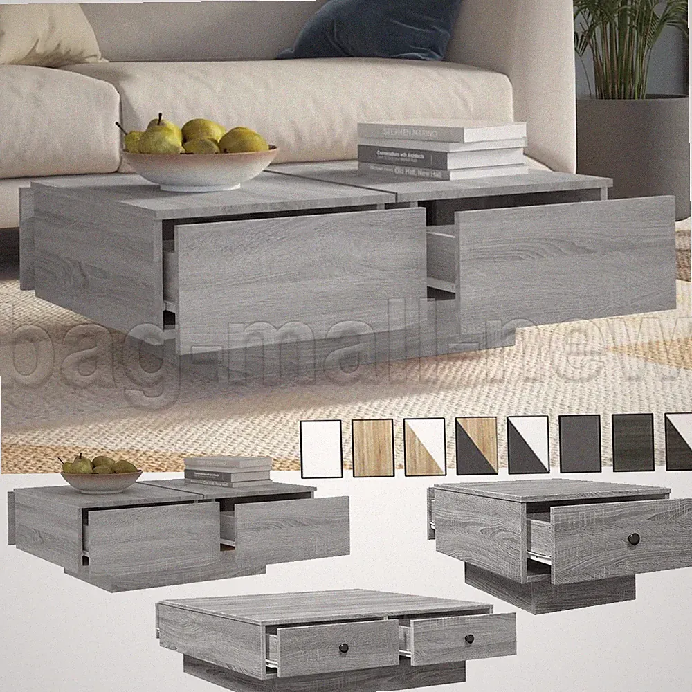 Couchtisch mit Schublade Beistelltisch Kaffeetisch Sofatisch Wohnzimmertish Tish