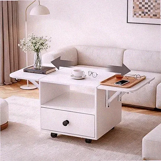 Couchtisch Mit Schublade Stauraum Holz Couchtisch Wohnzimmer Tisch Ausziehbarer