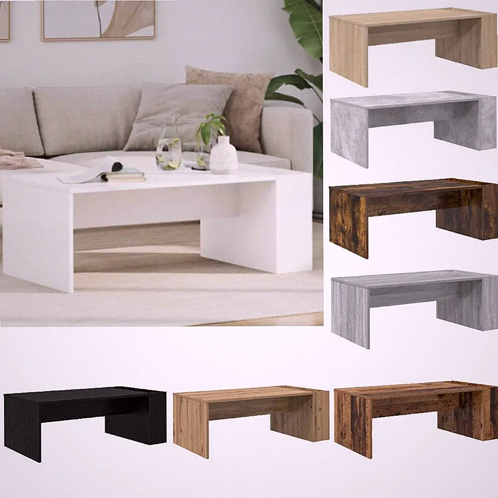 Couchtisch mit Speicher Holzwerkstoff Wohnzimmertisch Moderner Tisch vidaXL