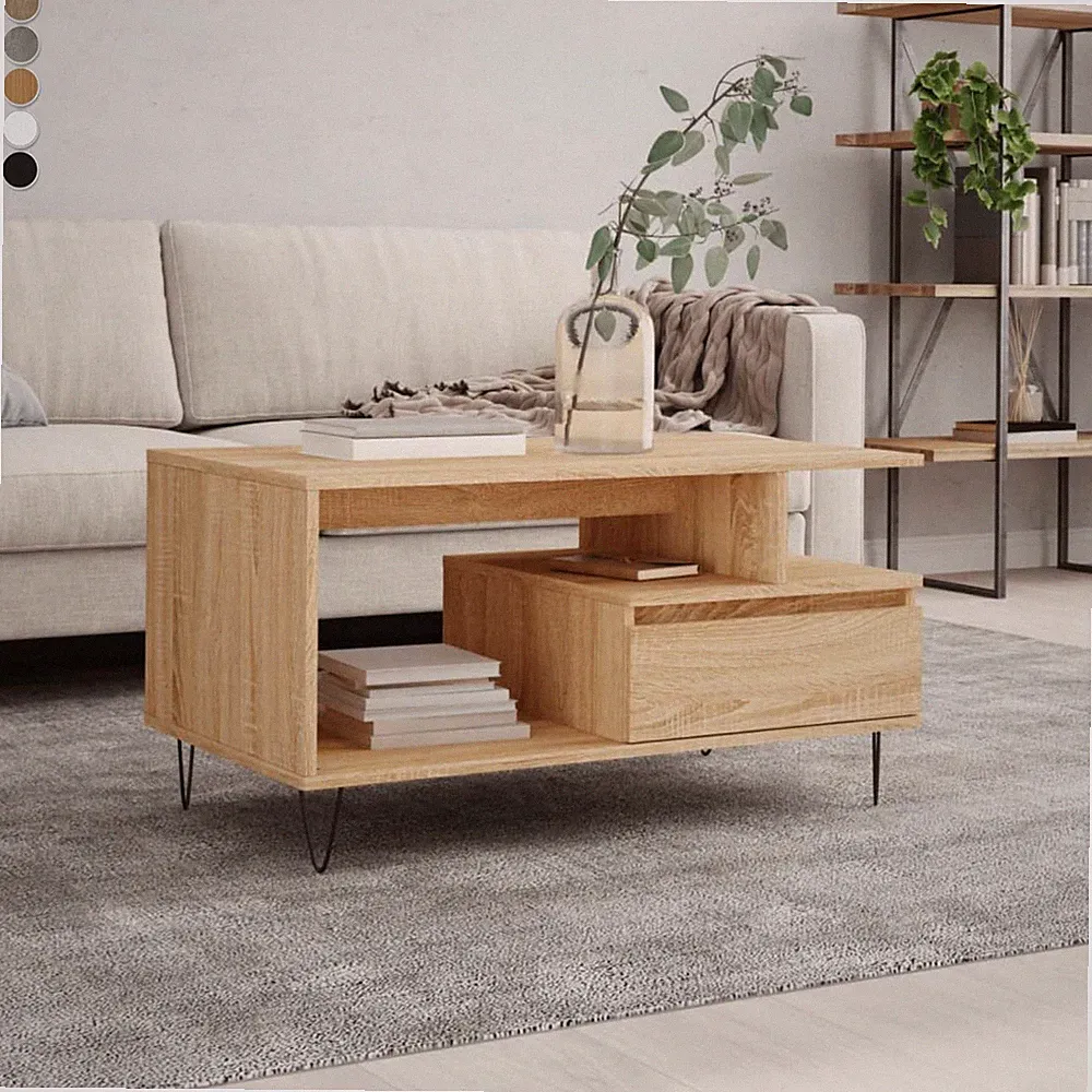 Couchtisch mit Stauraum Sofatisch Beistelltisch Kaffeetisch Wohnzimmermöbel Neu