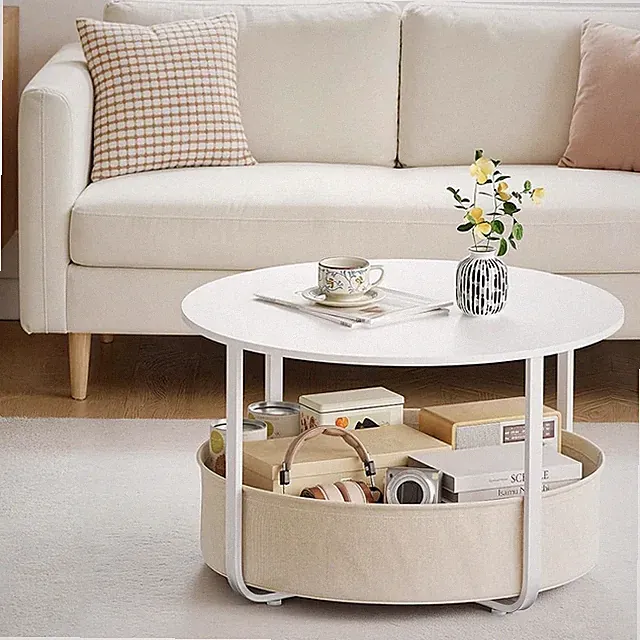 Couchtisch Nachttisch Kaffeetisch Beistelltisch Sofatisch mit Aufbewahrungskorb